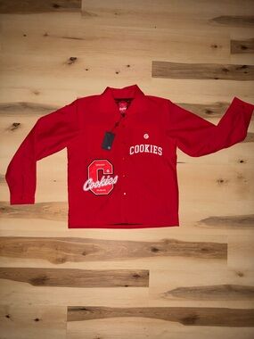 Cookies Red Button-Up Jacket